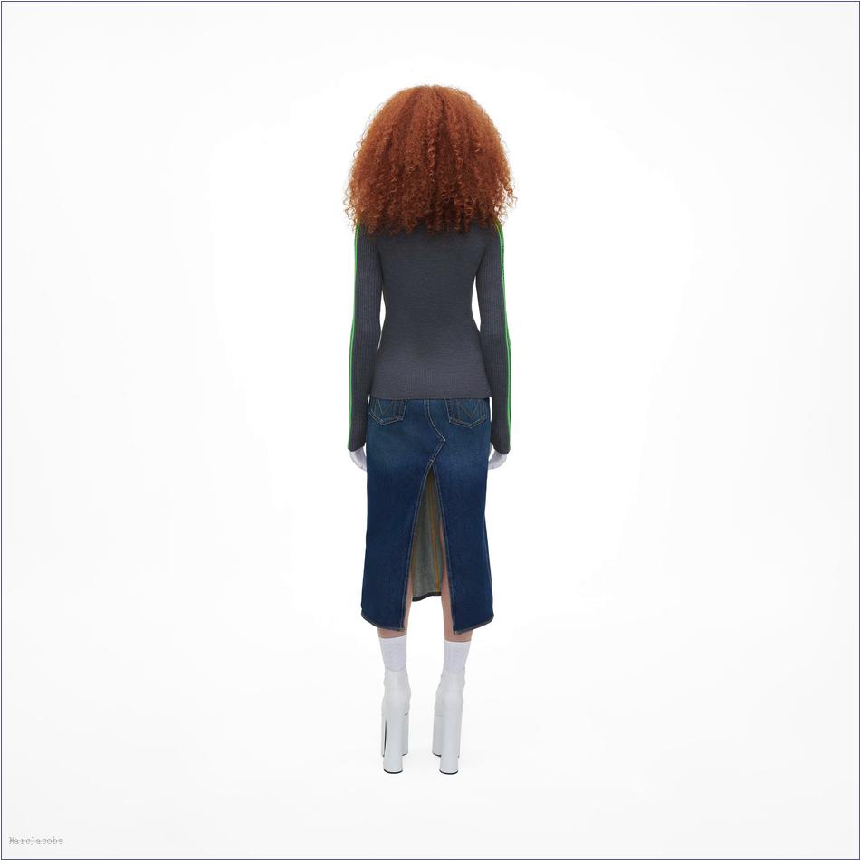  Marc Jacobs GUNMETAL/APPLE MARCDOWN/View All Marcdown/The Raglan Logo Mockneck