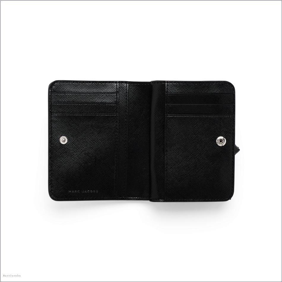  Marc Jacobs BLACK/WHITE WALLETS/View All Wallets/The Utility Snapshot Mini Compact Wallet 1