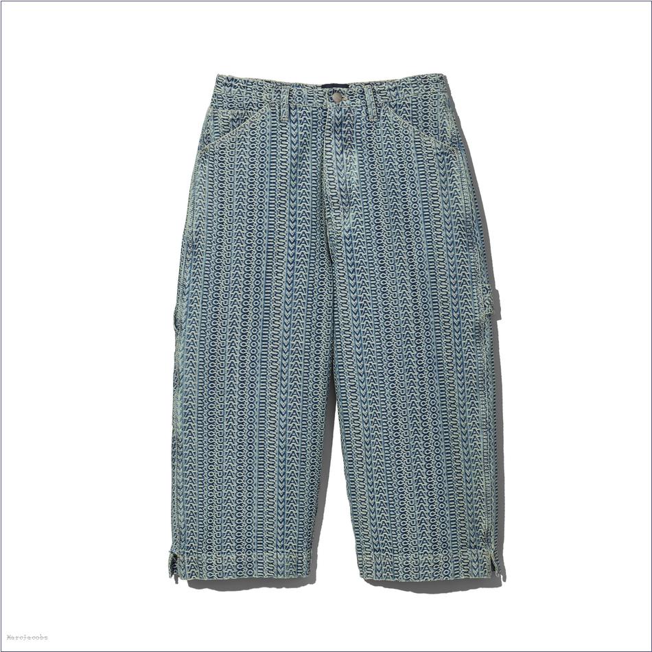  Marc Jacobs SUN FADED DENIM MARCDOWN/View All Marcdown/The Washed Monogram Oversized Denim Short
