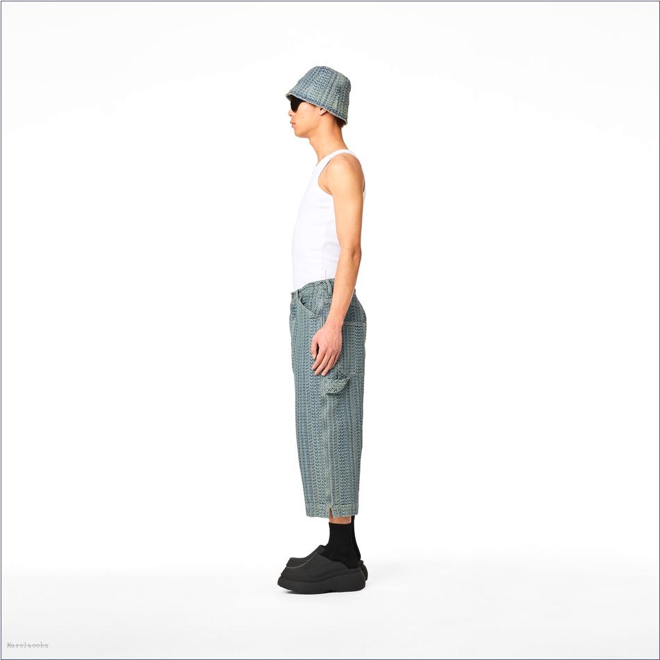  Marc Jacobs SUN FADED DENIM MARCDOWN/View All Marcdown/The Washed Monogram Oversized Denim Short