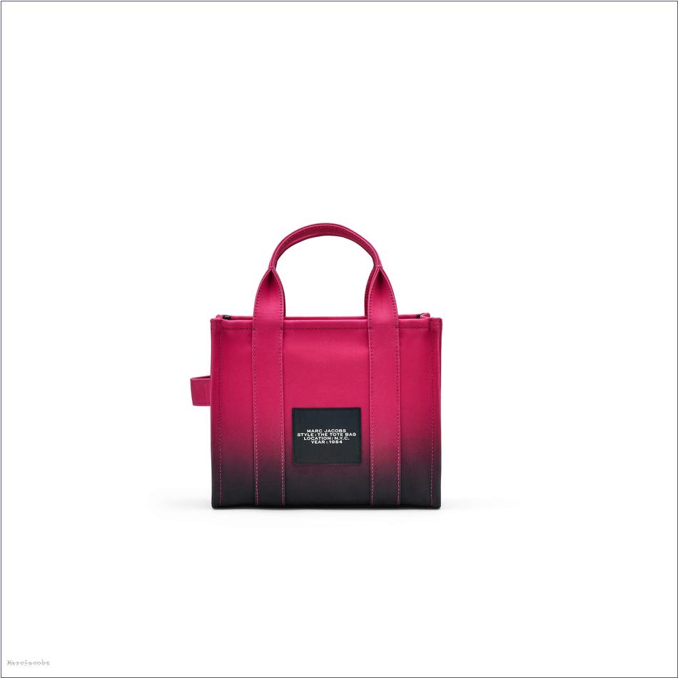  Marc Jacobs BLACK/HOT PINK BAGS/The Tote Bag/The Ombré Coated Canvas Small Tote Bag