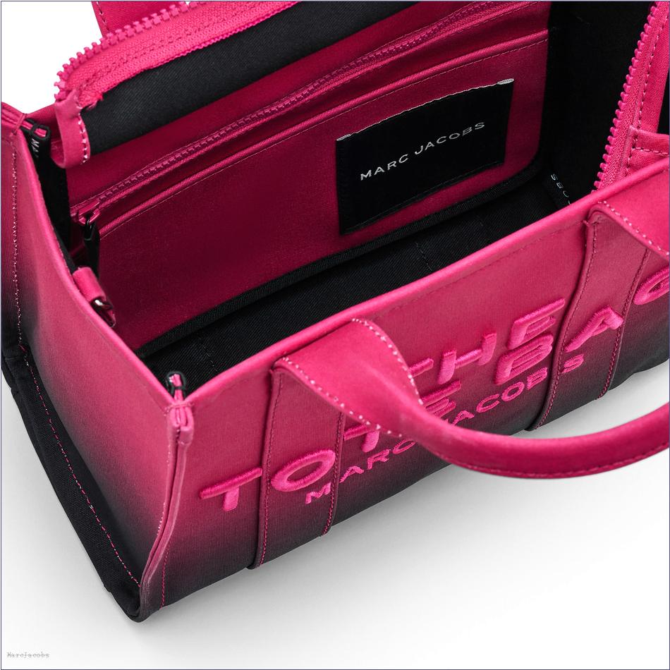 Marc Jacobs BLACK/HOT PINK BAGS/The Tote Bag/The Ombré Coated Canvas Small Tote Bag
