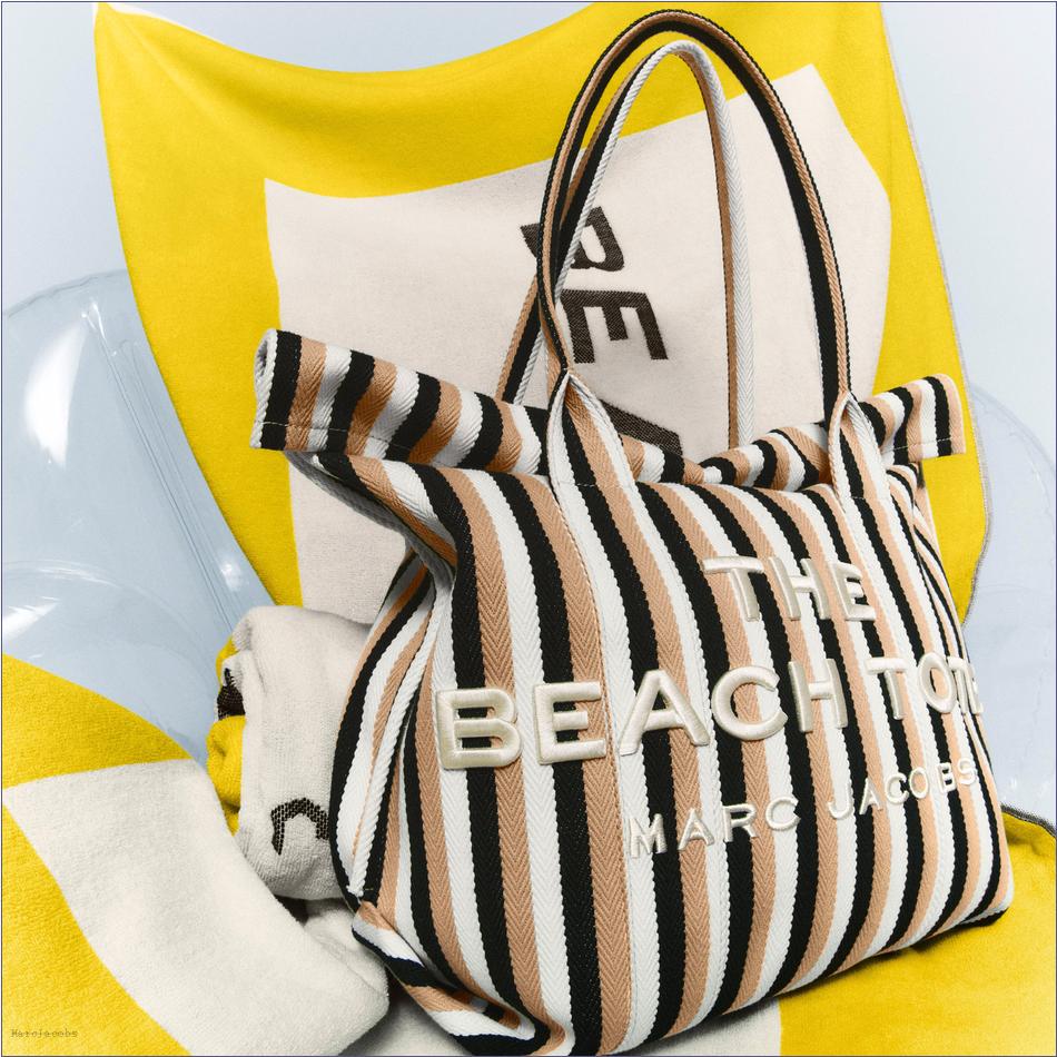  Marc Jacobs CAMEL MULTI BAGS/The Tote Bag/The Striped Jacquard Beach Tote Bag