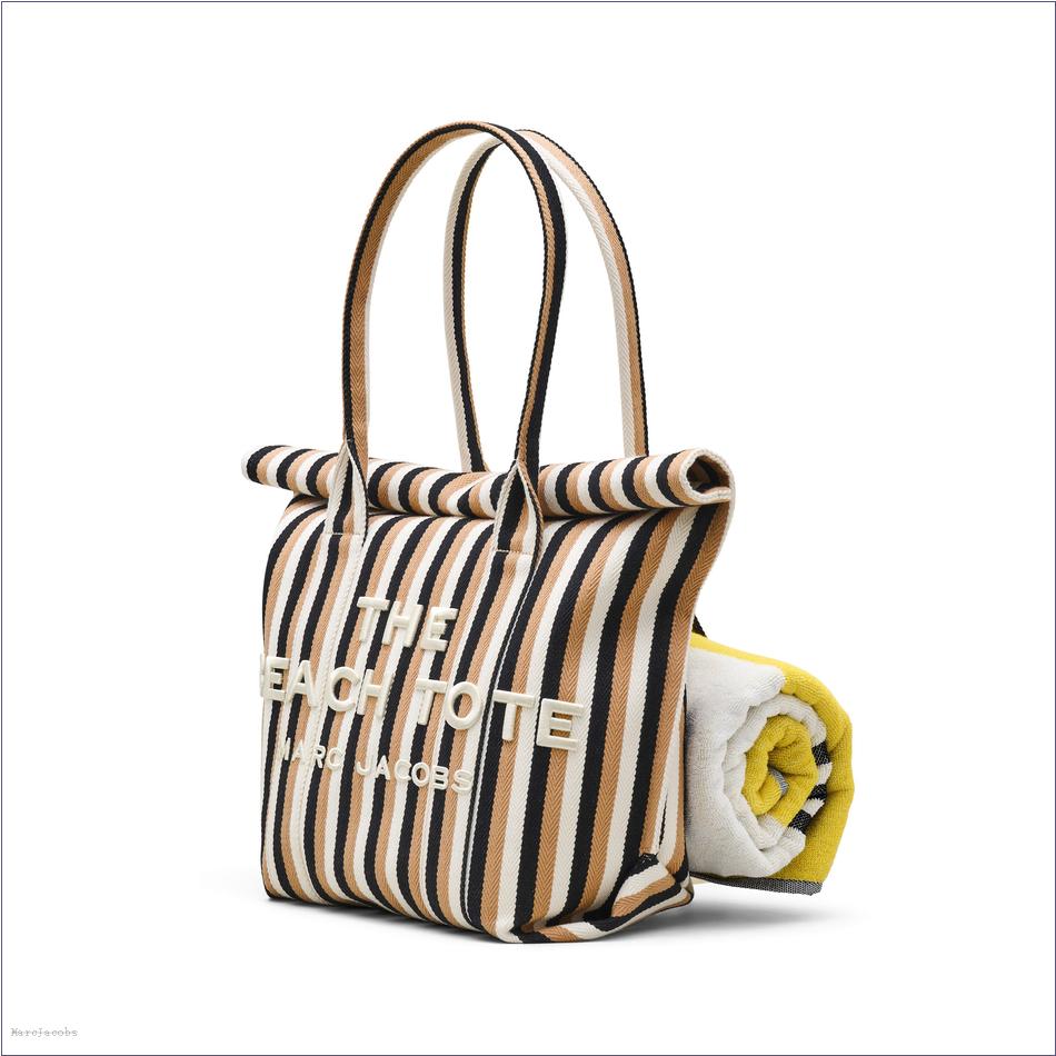  Marc Jacobs CAMEL MULTI BAGS/The Tote Bag/The Striped Jacquard Beach Tote Bag