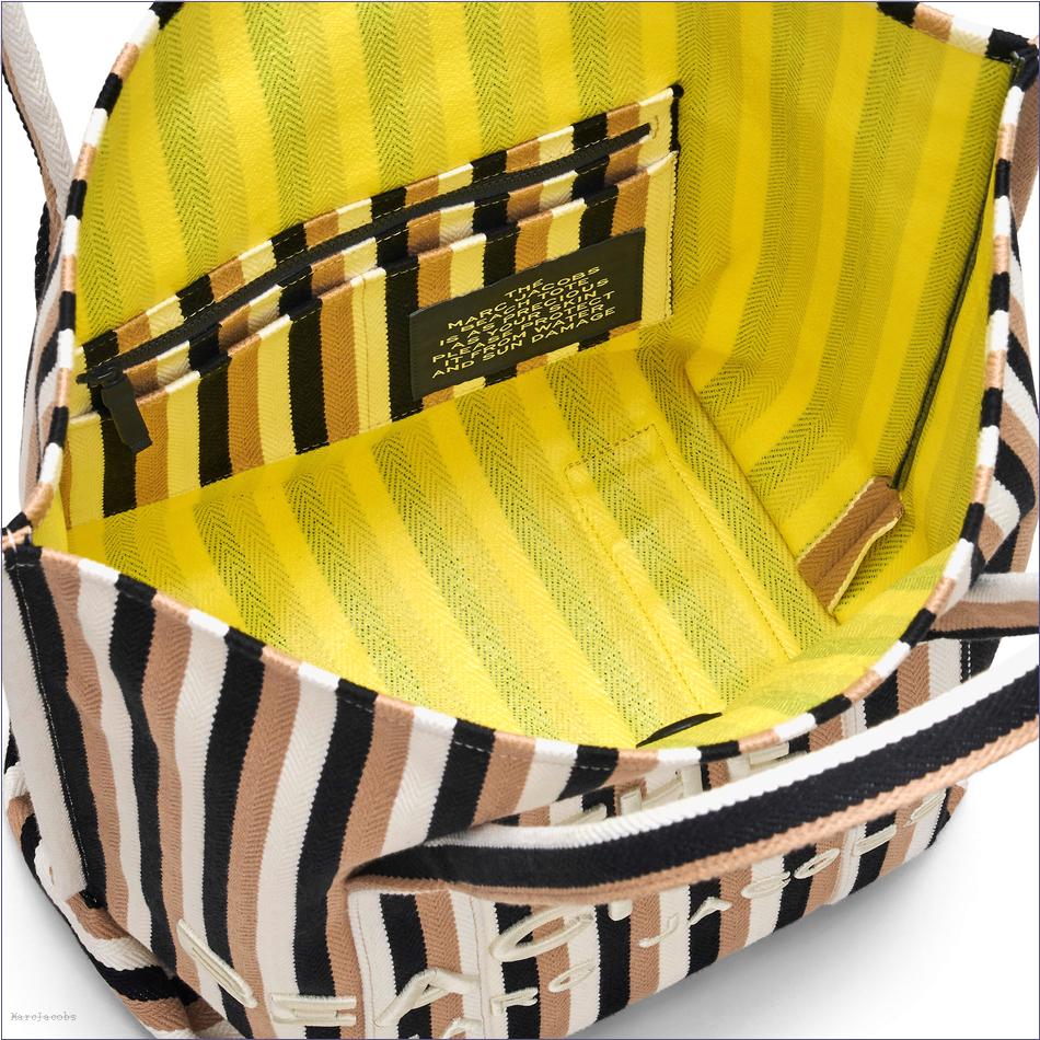  Marc Jacobs CAMEL MULTI BAGS/The Tote Bag/The Striped Jacquard Beach Tote Bag