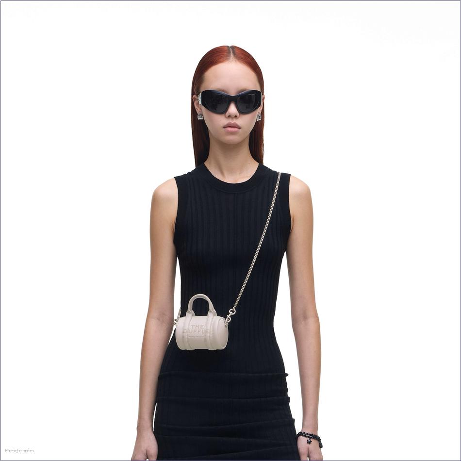  Marc Jacobs COTTON/SILVER BAGS/Mini Bags/The Leather Nano Duffle Crossbody