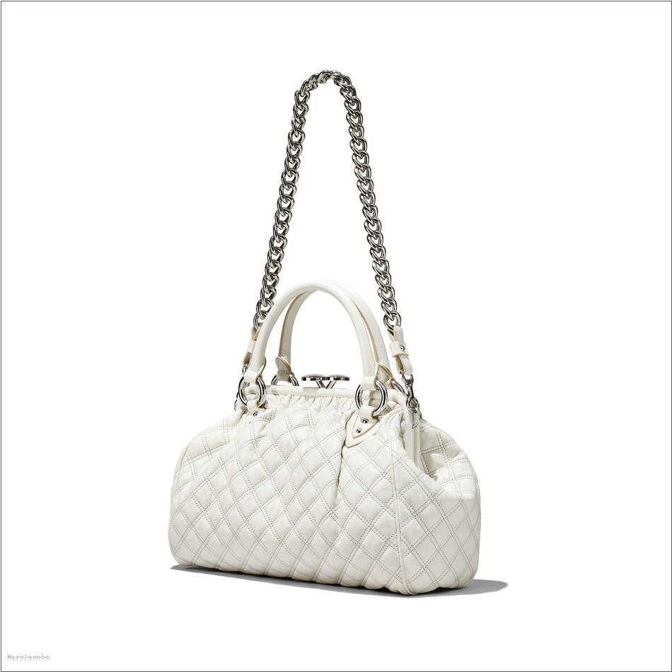  Marc Jacobs CLOUD WHITE Re-Edition Quilted Leather Stam Bag