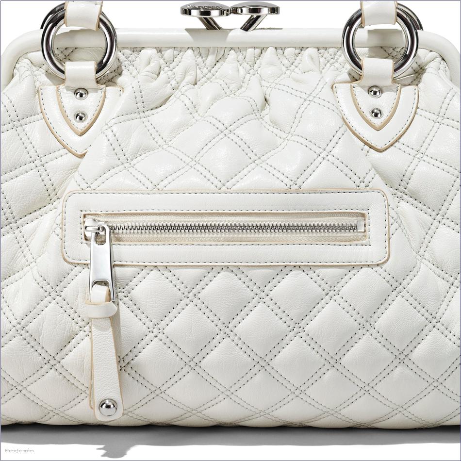  Marc Jacobs CLOUD WHITE Re-Edition Quilted Leather Stam Bag