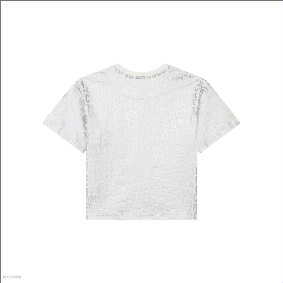  Marc Jacobs IVORY MARCDOWN/View All Marcdown/The Jumbled Monogram Metallic T-Shirt