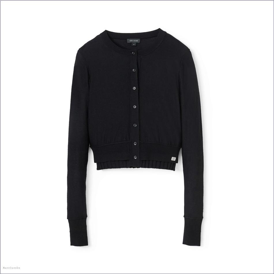  Marc Jacobs BLACK MARCDOWN/View All Marcdown/Fine Ribbed Merino Cardigan 1