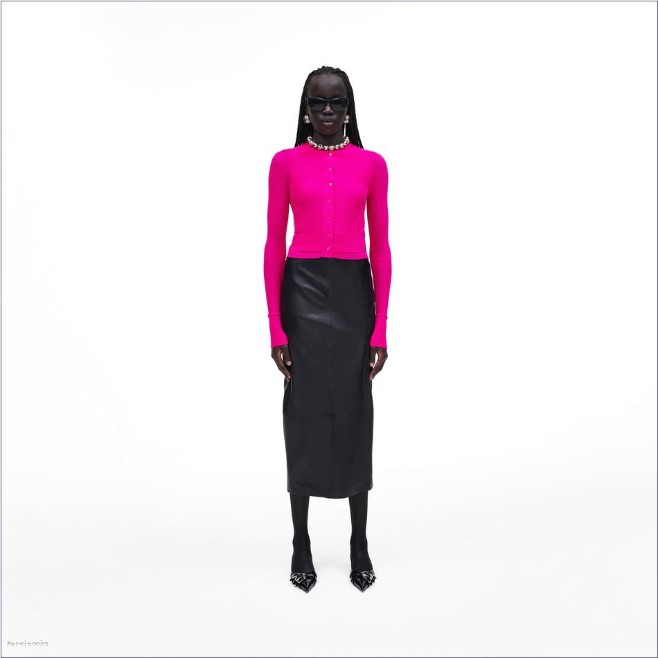  Marc Jacobs HOT PINK MARCDOWN/View All Marcdown/Fine Ribbed Merino Cardigan 6