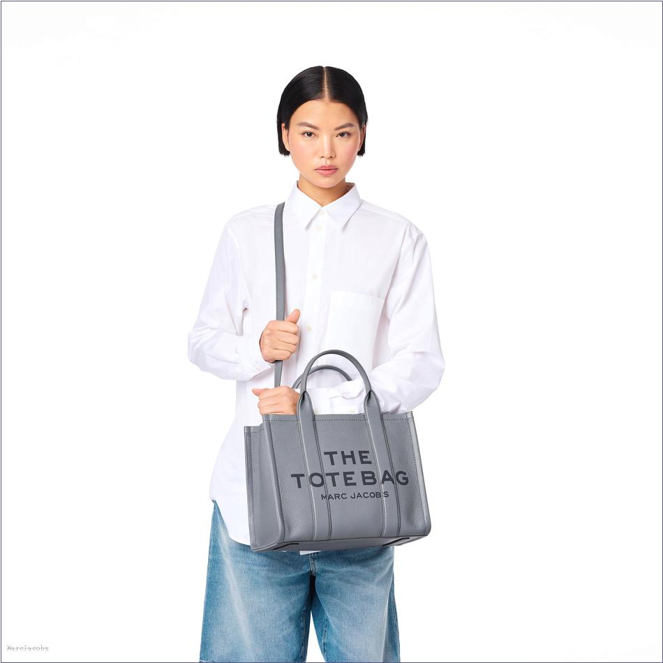  Marc Jacobs WOLF GREY BAGS/Medium Totes/The Leather Medium Tote Bag
