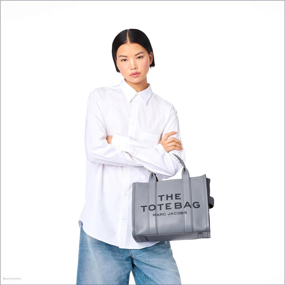  Marc Jacobs WOLF GREY BAGS/Medium Totes/The Leather Medium Tote Bag