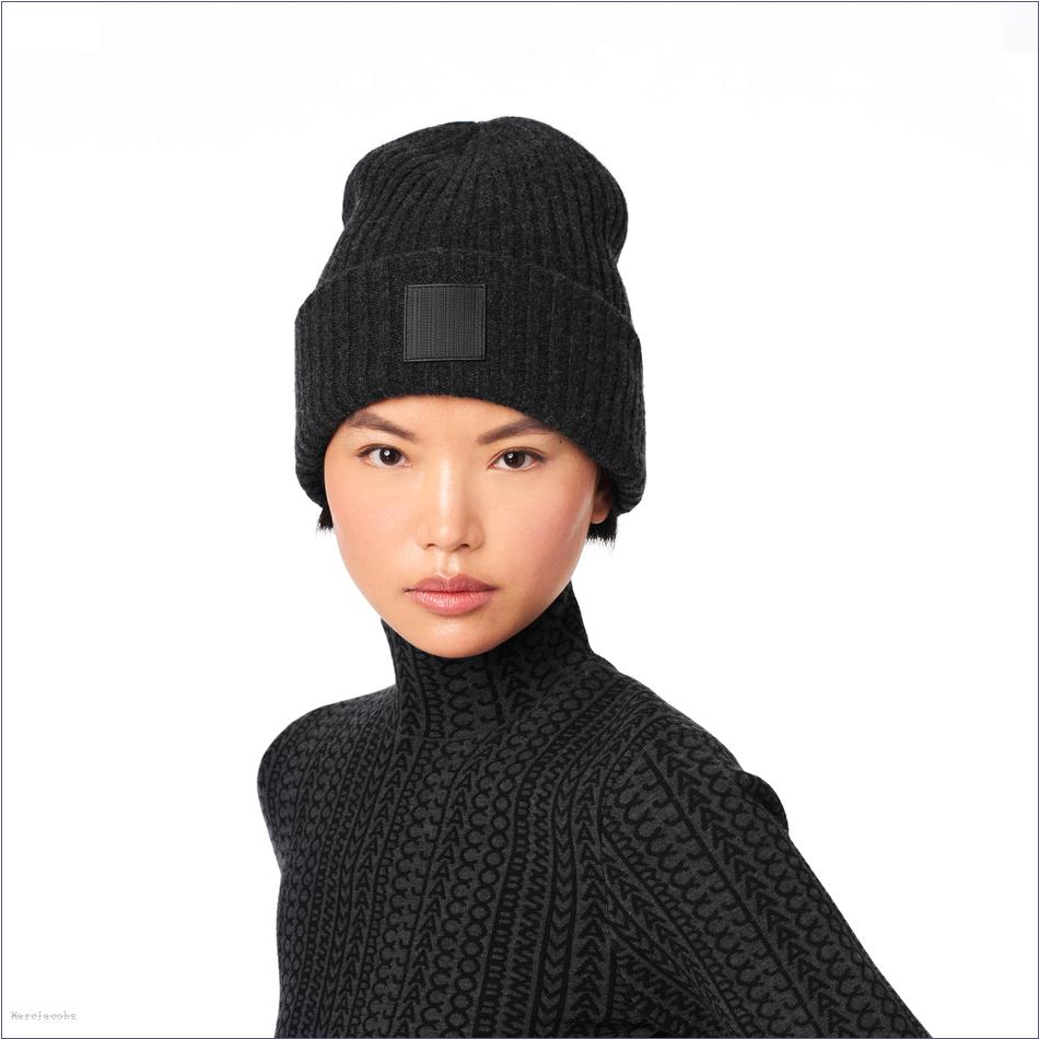  Marc Jacobs CHARCOAL MARCDOWN/View All Marcdown/The Ribbed Beanie