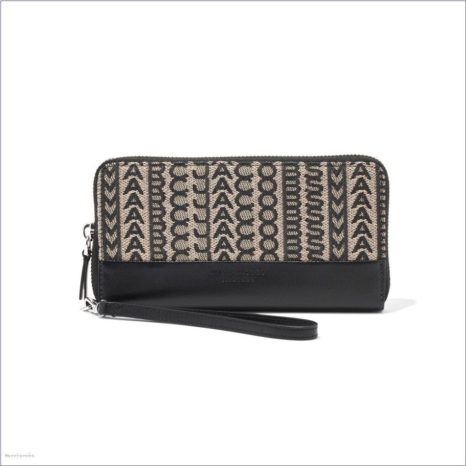  Marc Jacobs BEIGE MULTI MARCDOWN/View All Marcdown/The Monogram Jacquard Continental Wristlet Wallet